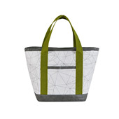 杜邦纸创意礼品袋 彩印绿色购物袋 PU拼接牛皮纸手提袋