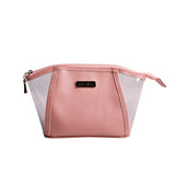 粉色PU新款设计化妆手提包